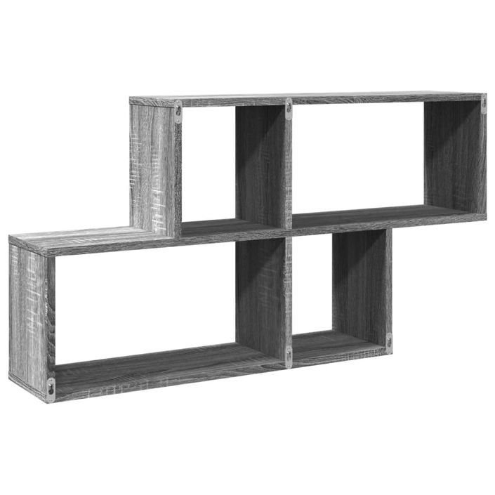 Étagère murale sonoma gris 100x20x53 cm bois d'ingénierie - Photo n°6