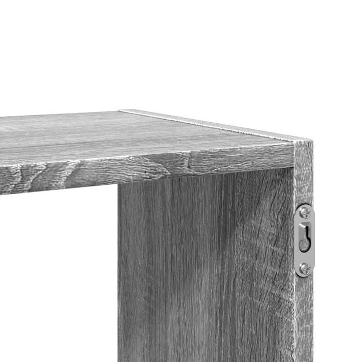 Étagère murale sonoma gris 100x25x50 cm bois ingénierie - Photo n°9