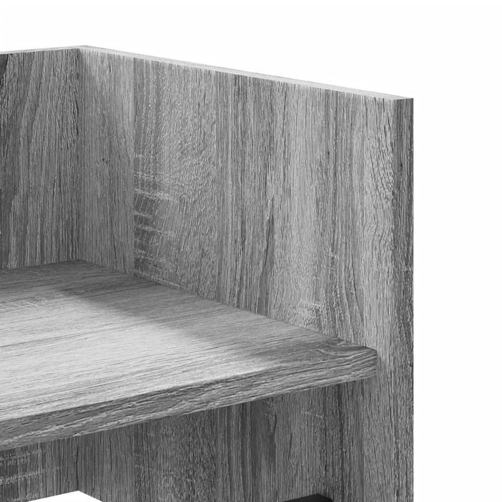 Étagère murale sonoma gris 100x35x30,5 cm bois ingénierie - Photo n°7