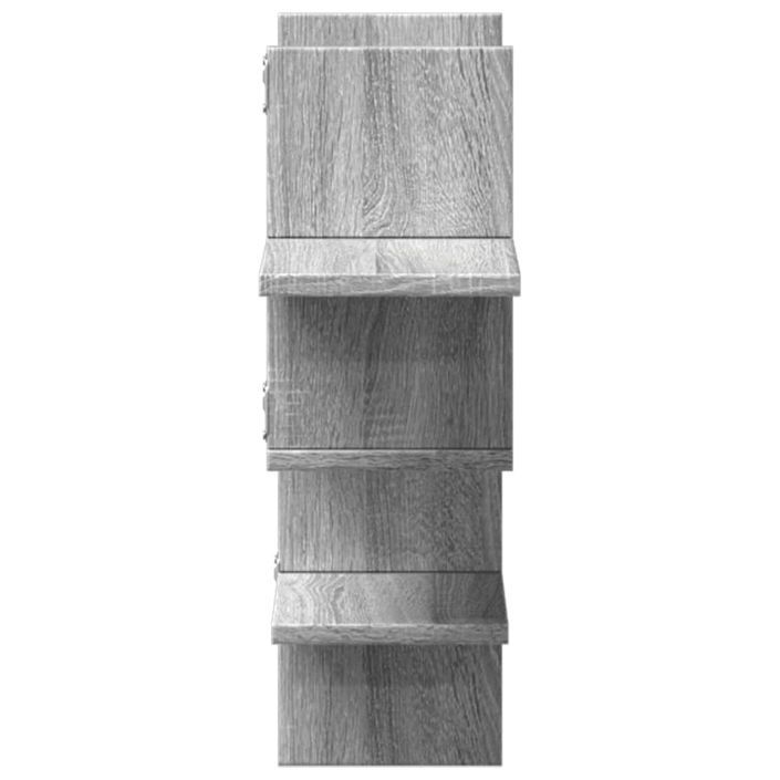 Étagère murale sonoma gris 124,5x18x60,5 cm bois d'ingénierie - Photo n°5