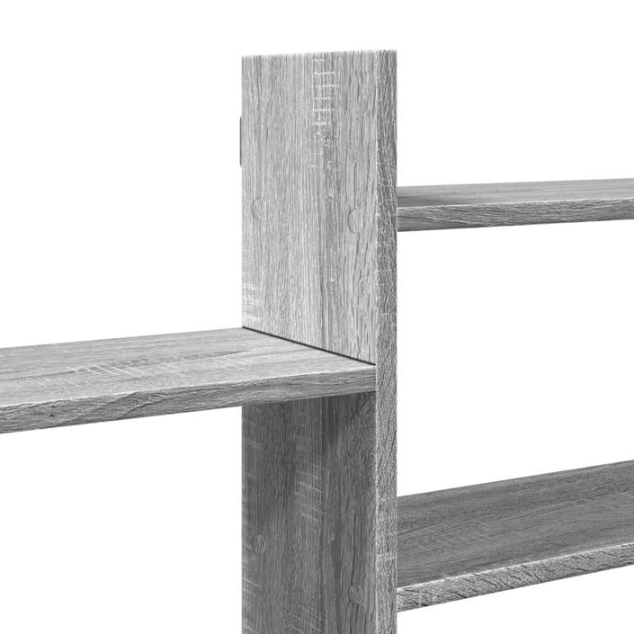 Étagère murale sonoma gris 167,5x18x68 cm bois ingénierie - Photo n°7