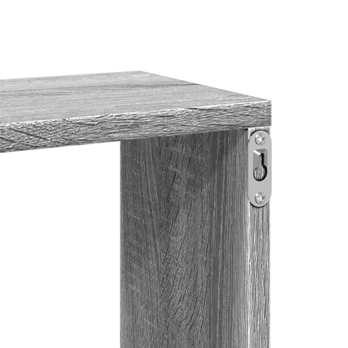 Étagère murale sonoma gris 167,5x18x68 cm bois ingénierie - Photo n°8