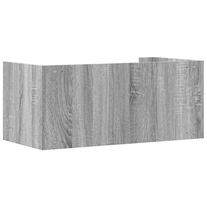 Étagère murale sonoma gris 70,5x35x30,5 cm bois d'ingénierie - Photo n°6