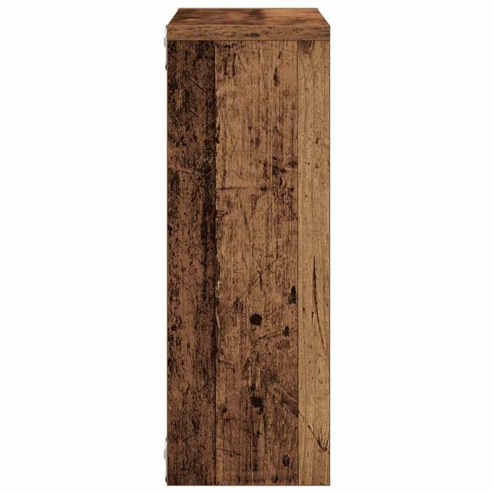 Étagère murale vieux bois 45x16x45 cm bois d'ingénierie - Photo n°5