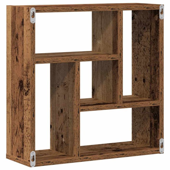 Étagère murale vieux bois 45x16x45 cm bois d'ingénierie - Photo n°6