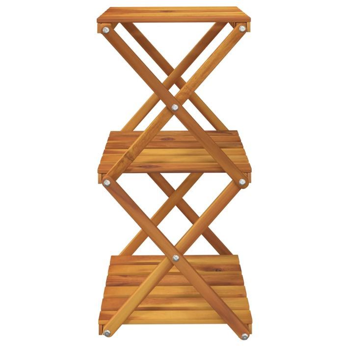 Étagère pliable à 3 niveaux Marron 43x31x63 cm Bois d'acacia - Photo n°5