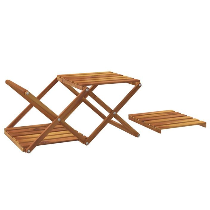 Étagère pliable à 3 niveaux Marron 43x31x63 cm Bois d'acacia - Photo n°6