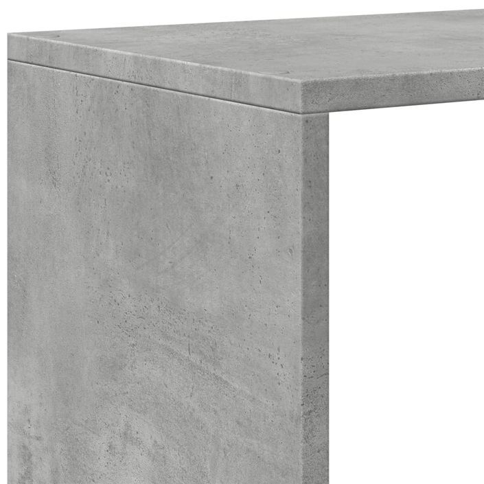 Étagère séparatrice de pièce 3 niveaux gris béton 123x29x123 cm - Photo n°9