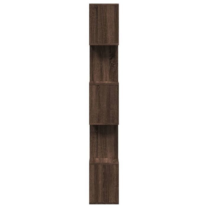 Étagère séparatrice de pièce 5 niveaux chêne marron 70x24x161cm - Photo n°6