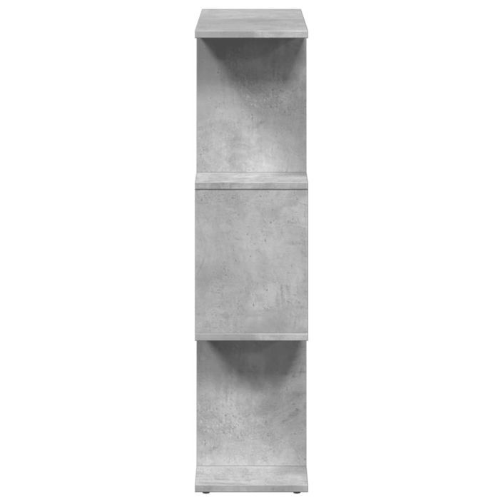 Étagère séparatrice de pièce à 3 niveaux gris béton 70x24x97 cm - Photo n°6