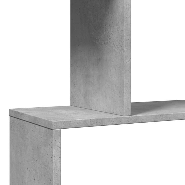 Étagère séparatrice de pièce à 3 niveaux gris béton 70x24x97 cm - Photo n°9