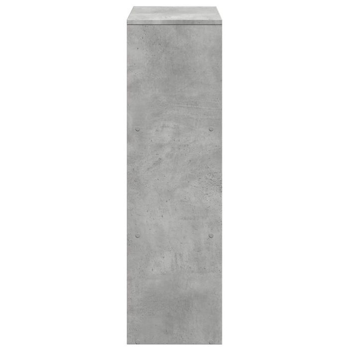 Étagère séparatrice de pièce à 3 niveaux gris béton 99x29x99 cm - Photo n°6