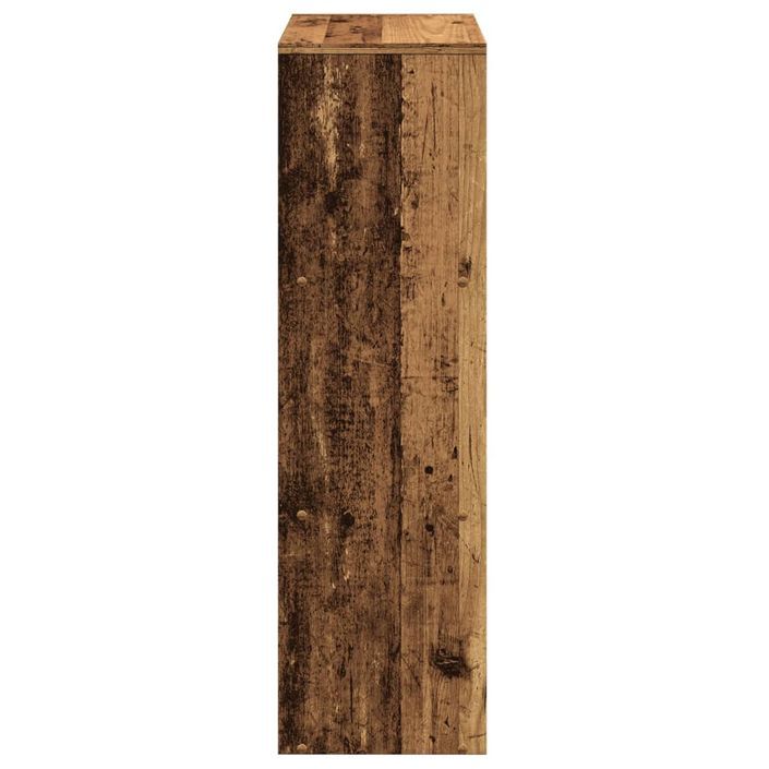 Étagère séparatrice de pièce à 3 niveaux vieux bois 99x29x99 cm - Photo n°6