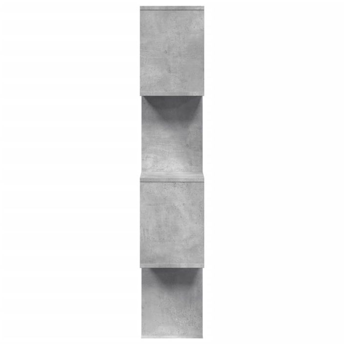 Étagère séparatrice de pièce à 4 niveaux gris béton 70x24x129cm - Photo n°6