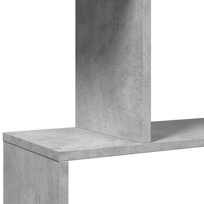 Étagère séparatrice de pièce à 4 niveaux gris béton 70x24x129cm - Photo n°9