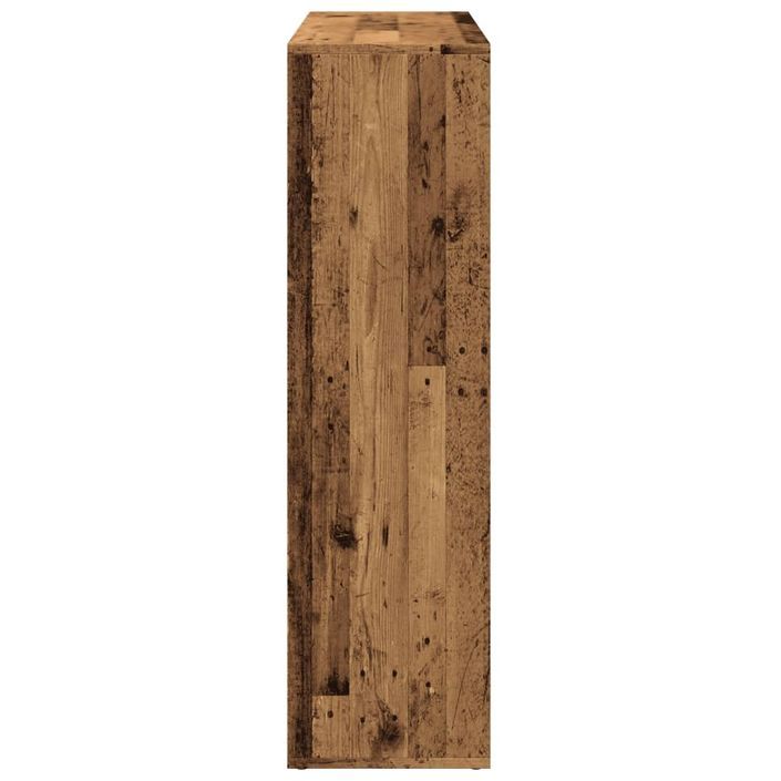 Étagère séparatrice de pièce vieux bois 102x29x103,5 cm - Photo n°6