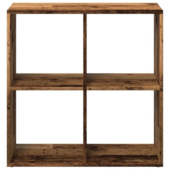 Étagère séparatrice de pièce vieux bois 69,5x29x69,5 cm - Photo n°5