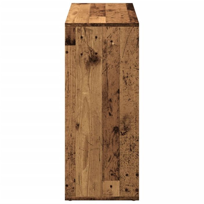 Étagère séparatrice de pièce vieux bois 69,5x29x69,5 cm - Photo n°6