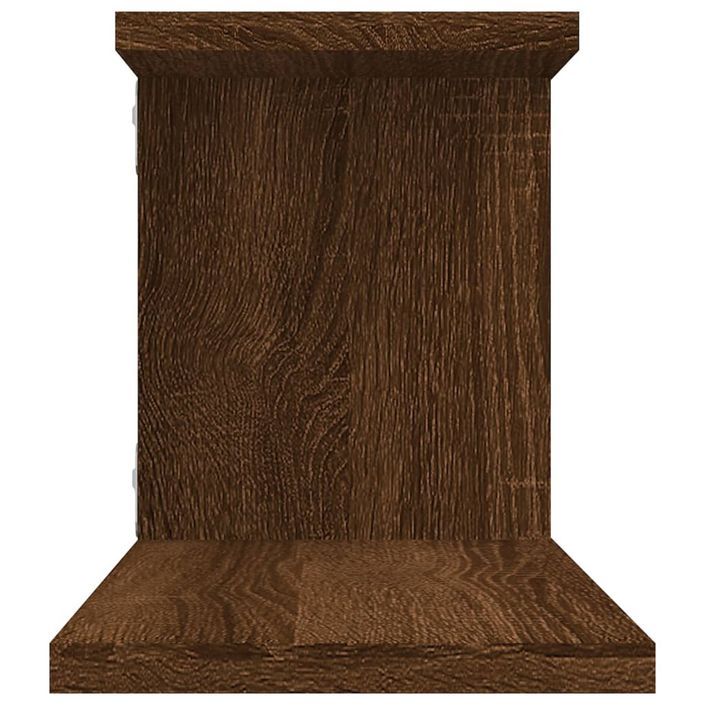 Étagère TV murale Chêne marron 125x18x23 cm Bois d'ingénierie - Photo n°6