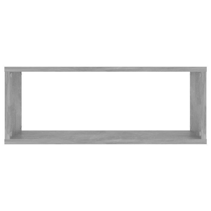 Étagères cube murales 2 pcs Gris béton 60x15x23 cm - Photo n°5