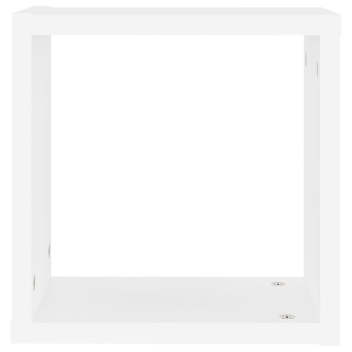 Étagères cube murales 4 pcs Blanc 30x15x30 cm - Photo n°8