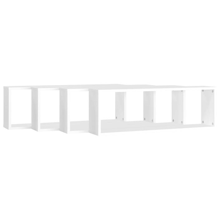 Étagères cube murales 4 pcs Blanc 80x15x26,5 cm - Photo n°4