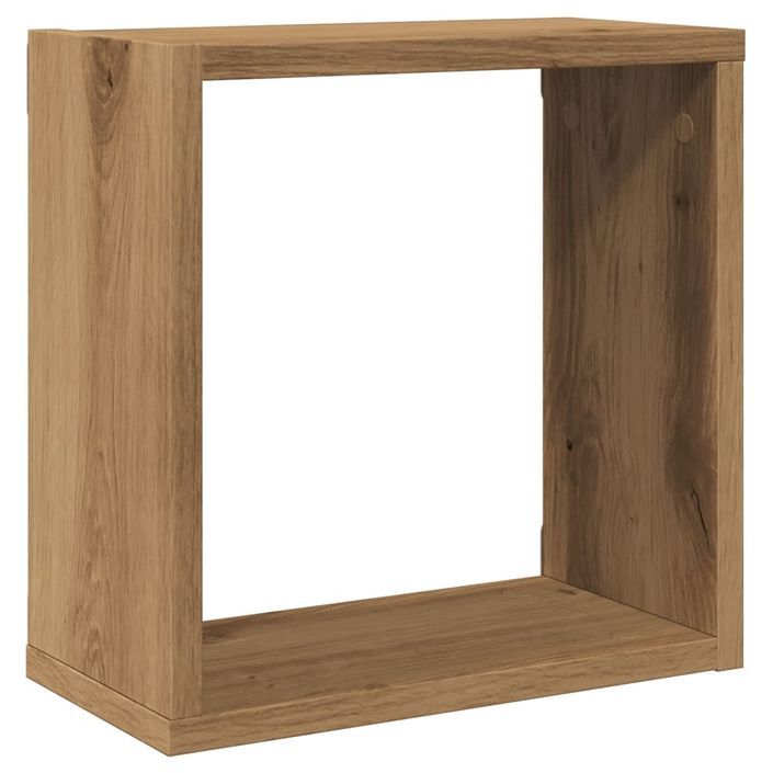 Étagères cube murales 6 pcs chêne artisanal bois d'ingénierie - Photo n°4