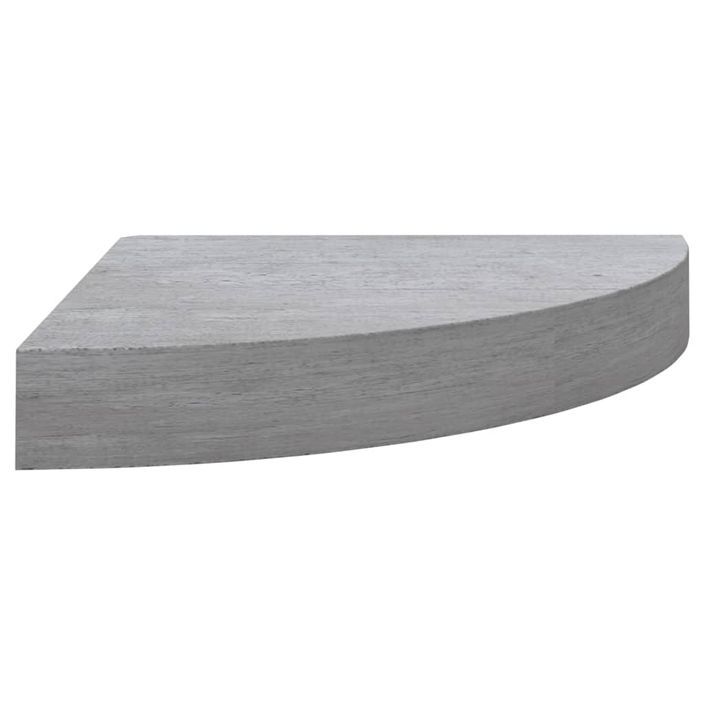 Étagères d'angle murales 4 pcs Gris béton 25x25x3,8 cm MDF - Photo n°4