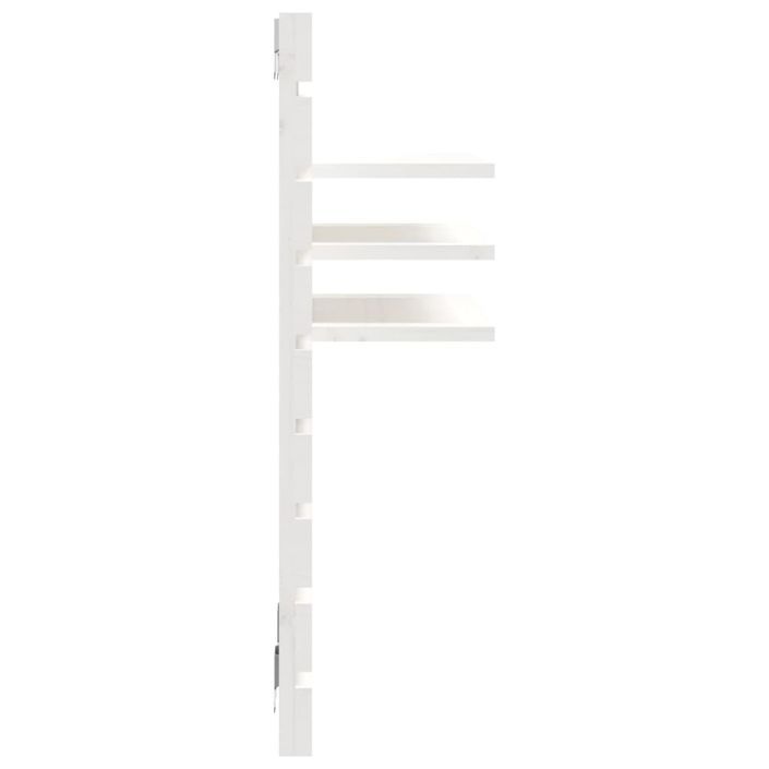 Étagères de chevet murales 2 pcs Blanc Bois de pin massif - Photo n°7