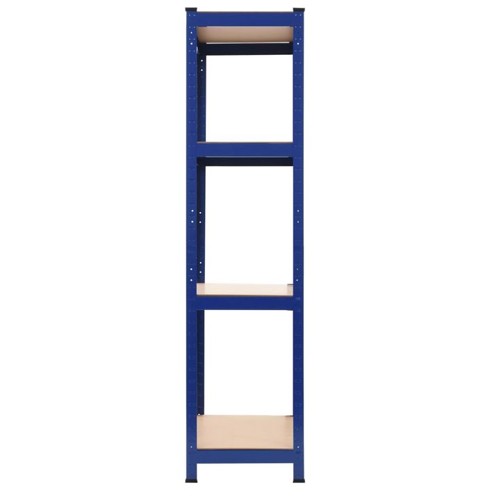 Étagères de rangement 2 pcs Bleu 80x40x160 cm Acier et MDF - Photo n°4