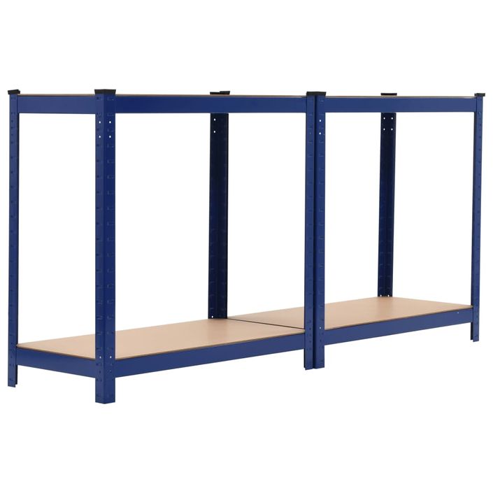 Étagères de rangement 2 pcs Bleu 80x40x160 cm Acier et MDF - Photo n°5