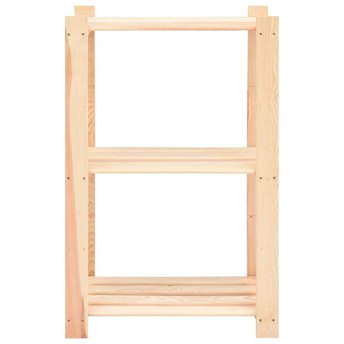 Étagères de rangement à 3 niveaux 10 pcs 60x38x90 cm Pin 150 kg - Photo n°4