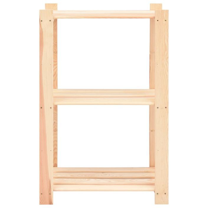 Étagères de rangement à 3 niveaux 5 pcs 60x38x90 cm Pin 150 kg - Photo n°4