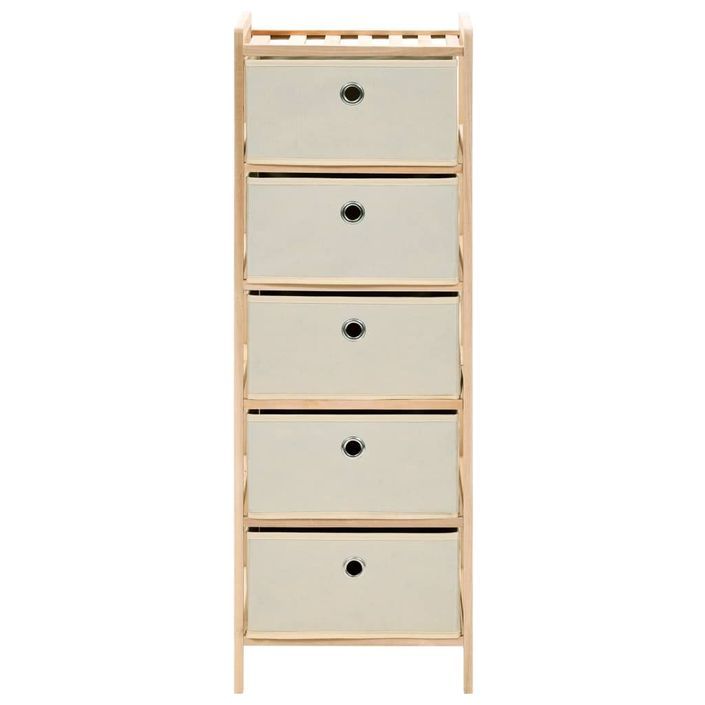 Étagères de rangement avec 5 paniers en tissu 2 pcs Beige Cèdre - Photo n°4