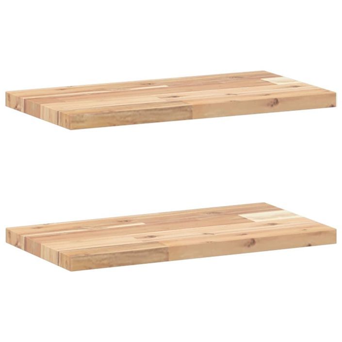 Étagères flottantes 2 pcs 40x20x2 cm acacia massif non traité - Photo n°2