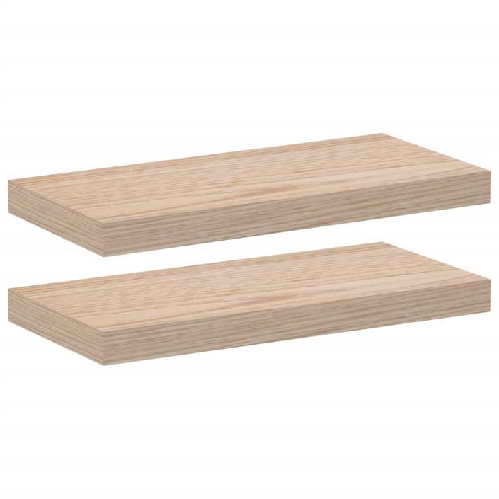 Étagères flottantes 2 pcs 50x23,5x4 cm bois d'ingénierie - Photo n°2