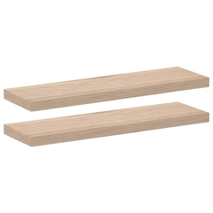 Étagères flottantes 2 pcs 80x23,5x4 cm bois d'ingénierie - Photo n°2