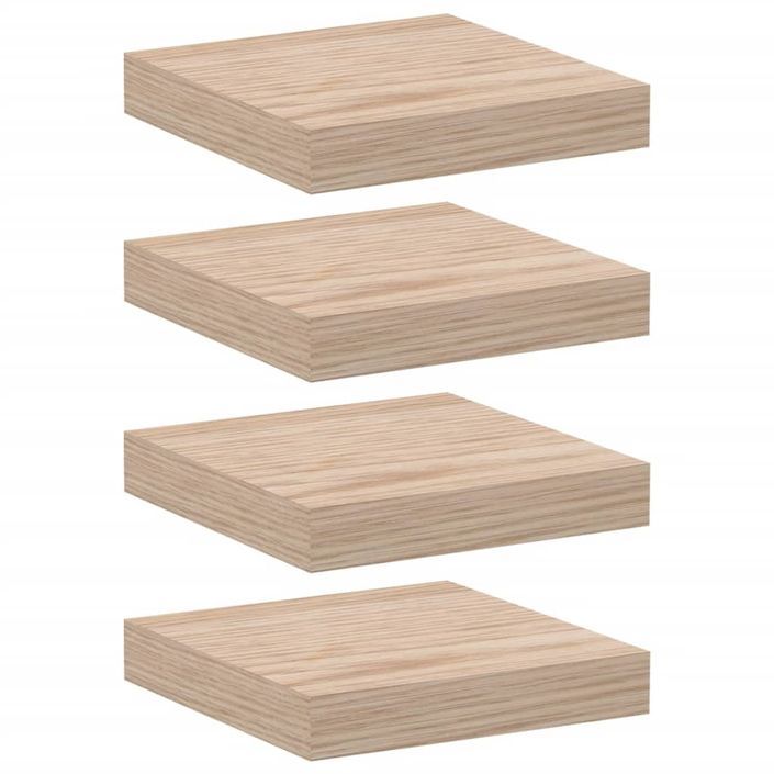 Étagères flottantes 4 pcs 23x23,5x4 cm bois d'ingénierie - Photo n°2