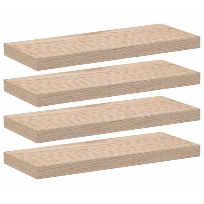 Étagères flottantes 4 pcs 60x23,5x4 cm bois d'ingénierie - Photo n°2