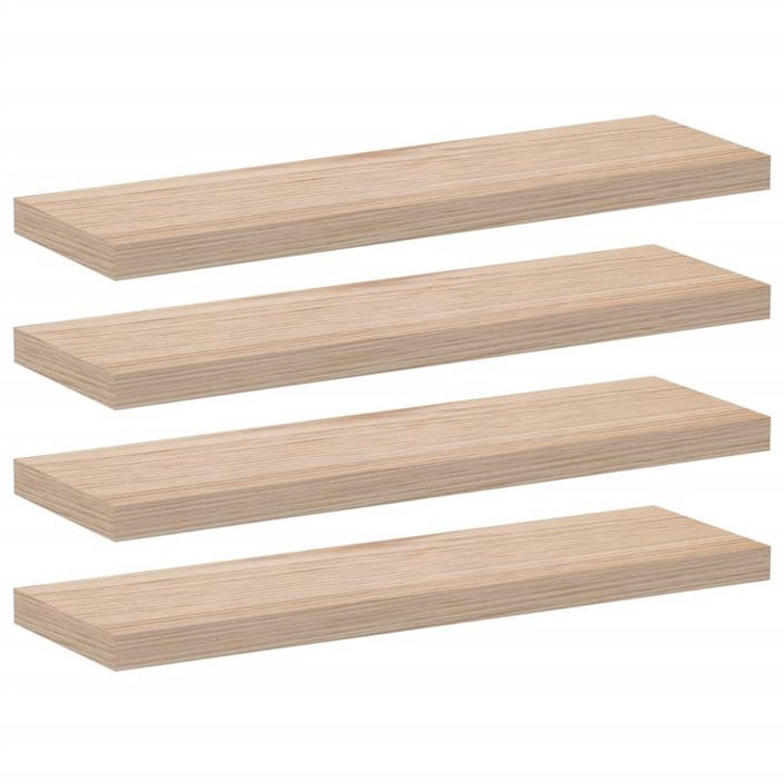 Étagères flottantes 4 pcs 80x23,5x4 cm bois d'ingénierie - Photo n°2