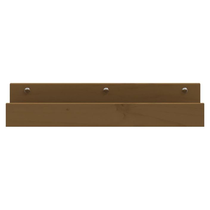 Étagères murales 2 pcs Marron miel 50x12x9cm Bois de pin massif - Photo n°4