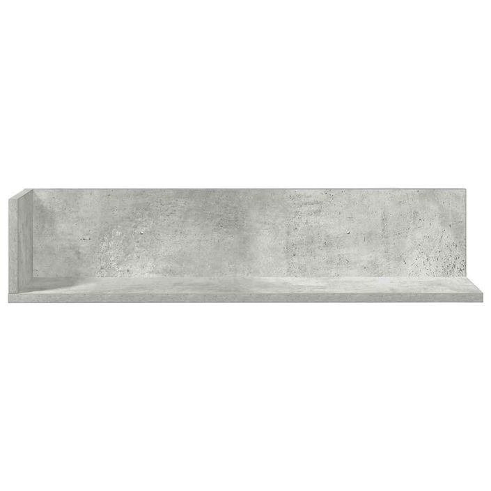 Étagères murales 2pcs gris béton 75x16,5x16,5cm bois ingénierie - Photo n°4