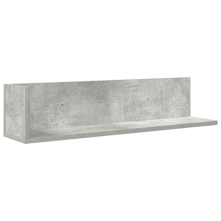 Étagères murales 2pcs gris béton 75x16,5x16,5cm bois ingénierie - Photo n°5