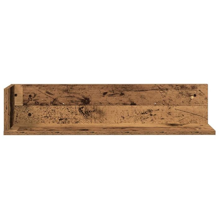 Étagères murales 2pcs vieux bois 75x16,5x16,5cm bois ingénierie - Photo n°4