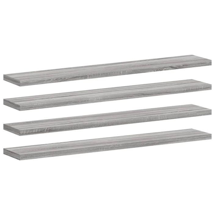 Étagères murales 4 pcs sonoma gris 60x10x1,5 cm bois ingénierie - Photo n°1