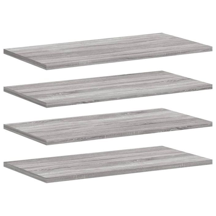 Étagères murales 4 pcs sonoma gris 60x20x1,5 cm bois ingénierie - Photo n°1