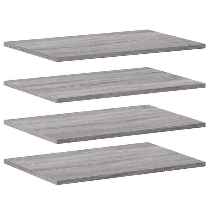 Étagères murales 4 pcs sonoma gris 60x40x1,5 cm bois ingénierie - Photo n°1