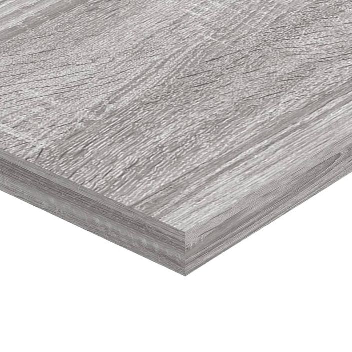 Étagères murales 4 pcs sonoma gris 80x20x1,5 cm bois ingénierie - Photo n°6