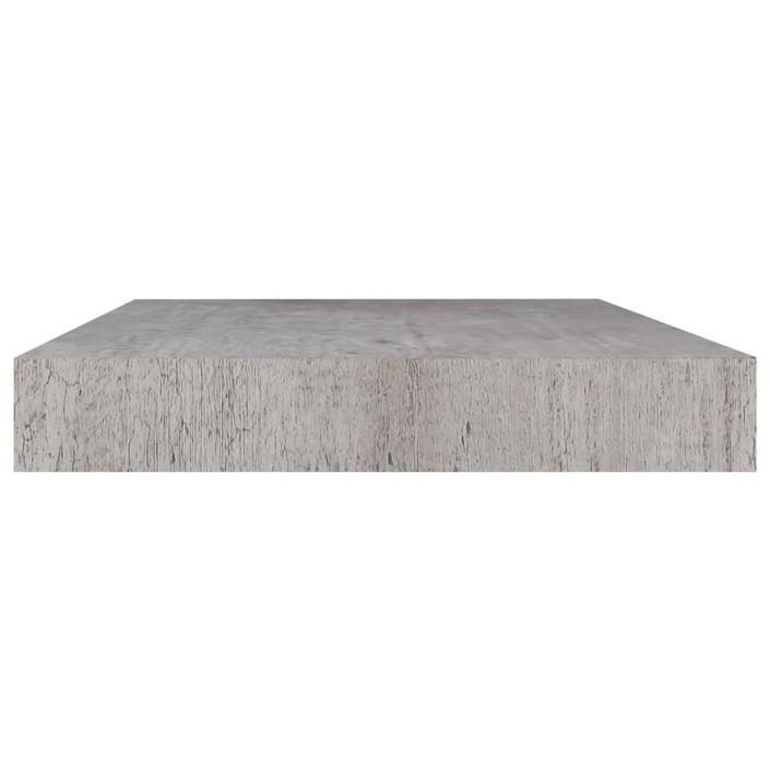 Étagères murales flottantes 4 pcs Gris béton 50x23x3,8 cm MDF - Photo n°6