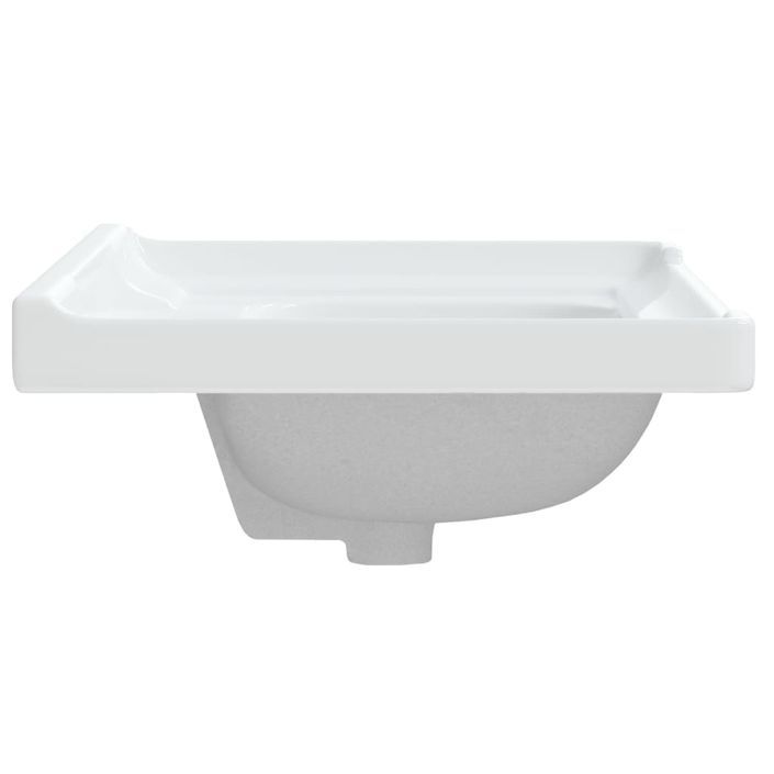 Évier de salle de bain blanc 61x48x23cm rectangulaire céramique - Photo n°6